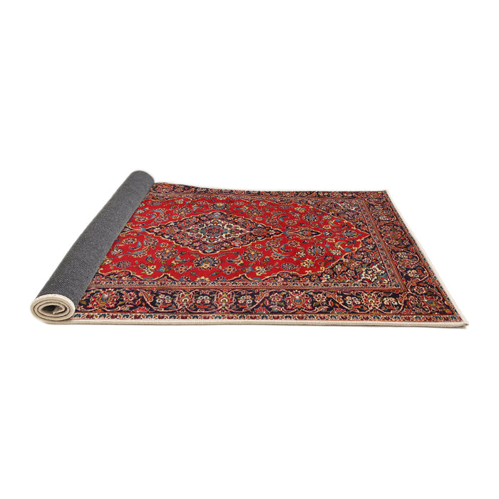Sideview of Traditional Orange Salmon Pink Persian Rug, tr3522