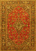 Machine Washable Persian Yellow Traditional Rug, wshtr3522yw