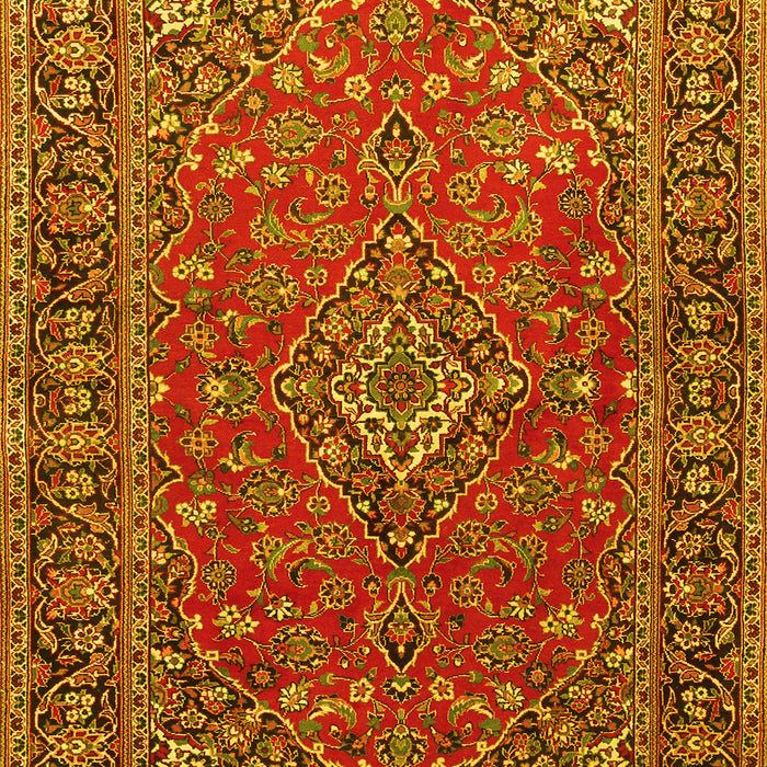 Machine Washable Persian Yellow Traditional Rug, wshtr3522yw