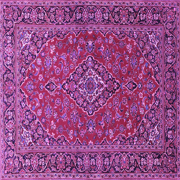 Square Machine Washable Persian Purple Traditional Area Rugs, wshtr3522pur