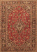 Machine Washable Persian Brown Traditional Rug, wshtr3522brn