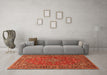 Machine Washable Persian Orange Traditional Area Rugs in a Living Room, wshtr3522org