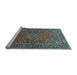 Sideview of Machine Washable Persian Light Blue Traditional Rug, wshtr3522lblu