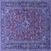 Square Persian Blue Traditional Rug, tr3522blu