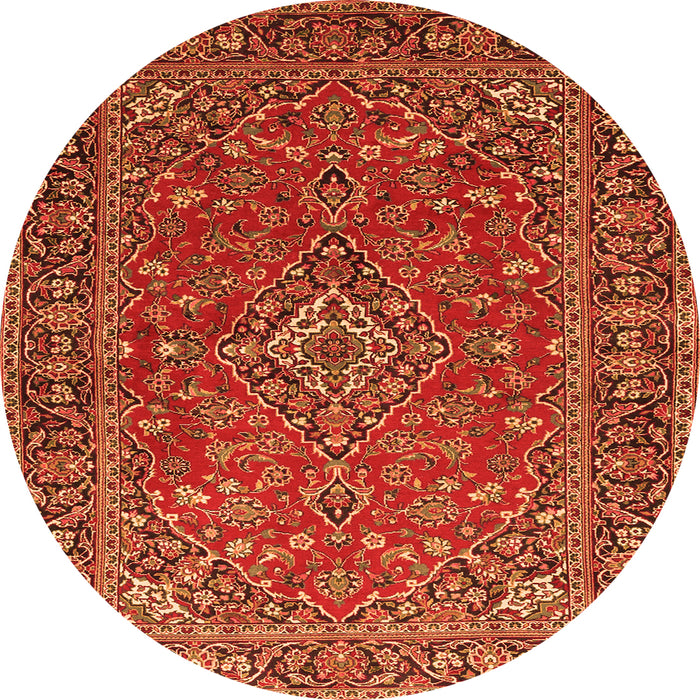 Square Persian Orange Traditional Rug, tr3522org