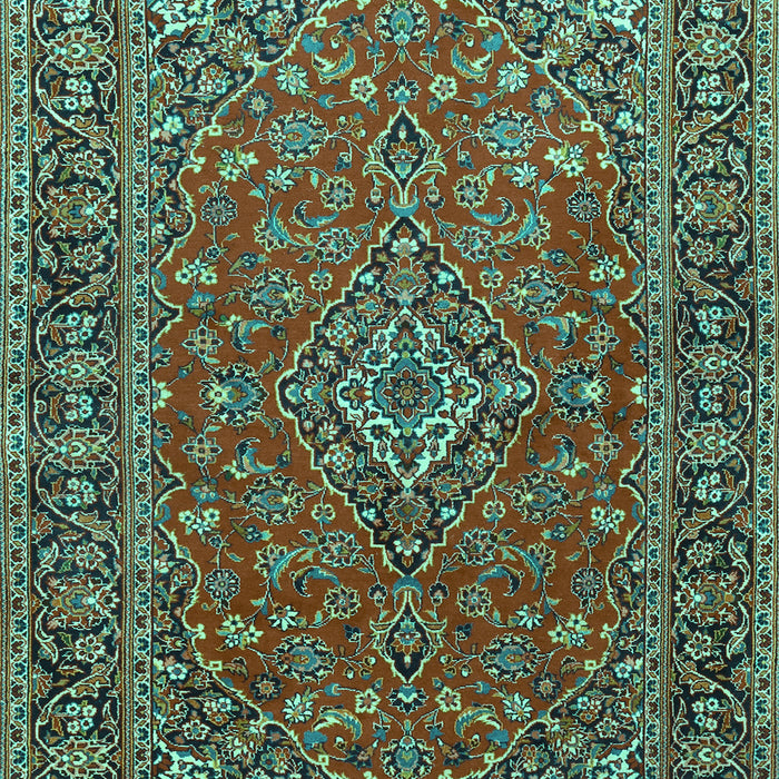 Machine Washable Persian Turquoise Traditional Area Rugs, wshtr3522turq