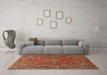 Machine Washable Persian Brown Traditional Rug in a Living Room,, wshtr3522brn