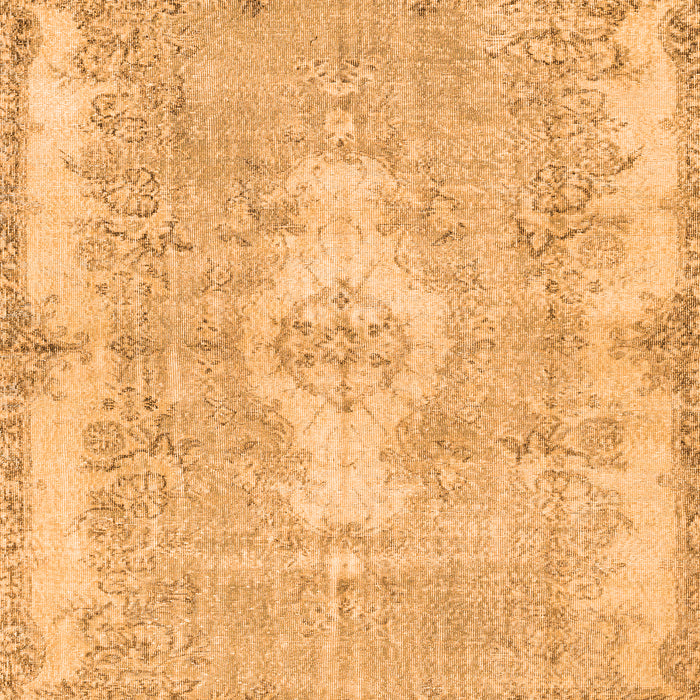 Serging Thickness of Machine Washable Persian Orange Bohemian Area Rugs, wshtr3523org