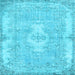 Square Persian Light Blue Bohemian Rug, tr3523lblu