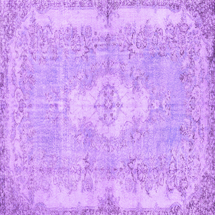 Square Machine Washable Persian Purple Bohemian Area Rugs, wshtr3523pur