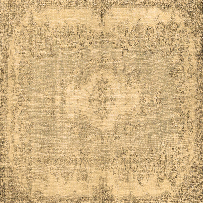 Square Machine Washable Persian Brown Bohemian Rug, wshtr3523brn