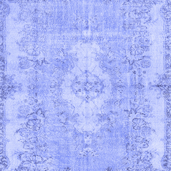 Machine Washable Persian Blue Bohemian Rug, wshtr3523blu