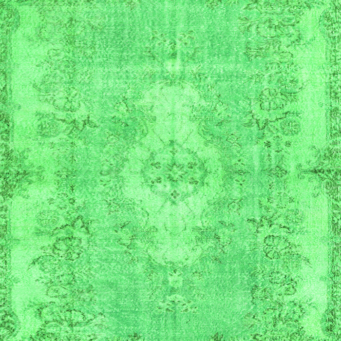 Serging Thickness of Machine Washable Persian Green Bohemian Area Rugs, wshtr3523grn