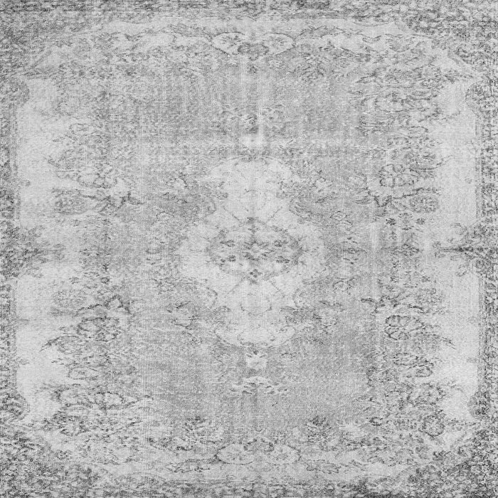 Round Machine Washable Persian Gray Bohemian Rug, wshtr3523gry