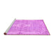 Sideview of Machine Washable Persian Pink Bohemian Rug, wshtr3523pnk
