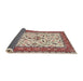 Sideview of Traditional Brown Red Animal Rug, tr3524