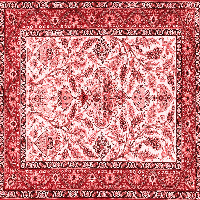 Machine Washable Animal Red Traditional Rug, wshtr3524red