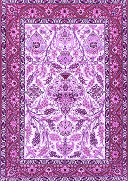 Animal Purple Traditional Rug, tr3524pur