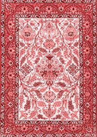 Animal Red Traditional Rug, tr3524red