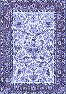 Animal Blue Traditional Rug, tr3524blu