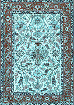 Animal Light Blue Traditional Rug, tr3524lblu