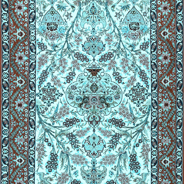 Animal Light Blue Traditional Rug, tr3524lblu