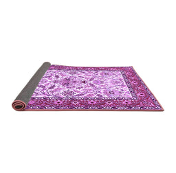 Sideview of Animal Purple Traditional Rug, tr3524pur