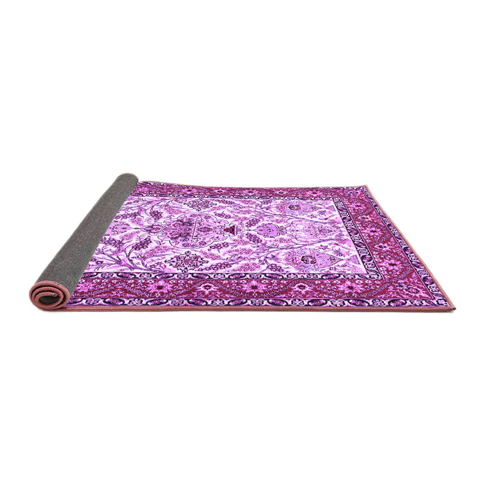 Sideview of Animal Purple Traditional Rug, tr3524pur