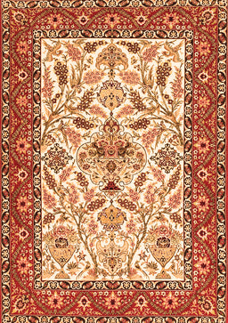 Animal Orange Traditional Rug, tr3524org