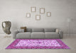 Machine Washable Animal Purple Traditional Area Rugs in a Living Room, wshtr3524pur