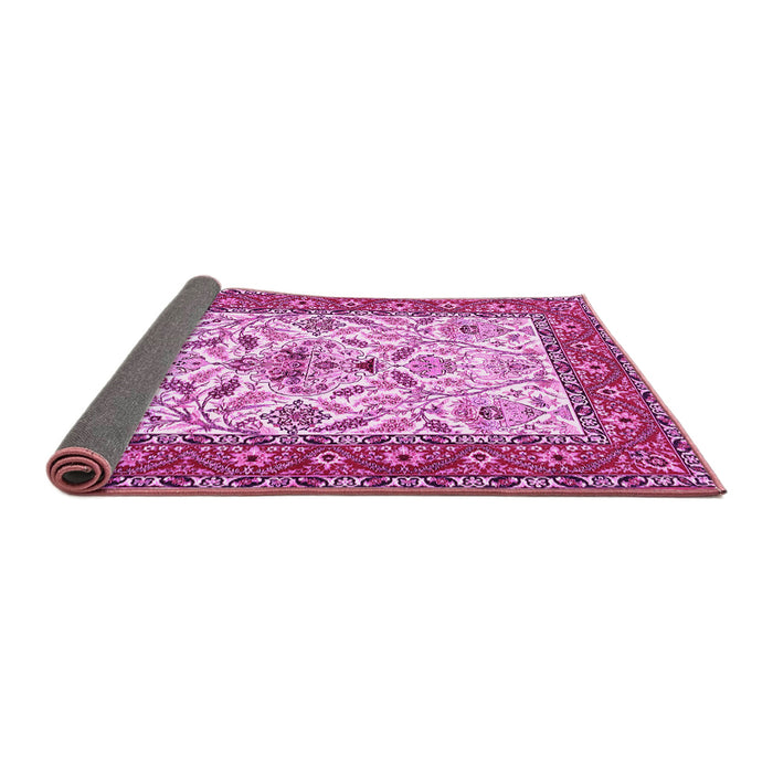 Sideview of Animal Pink Traditional Rug, tr3524pnk