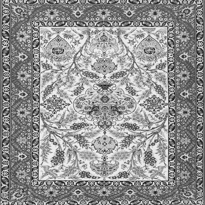 Round Machine Washable Animal Gray Traditional Rug, wshtr3524gry