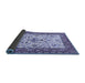 Sideview of Animal Blue Traditional Rug, tr3524blu