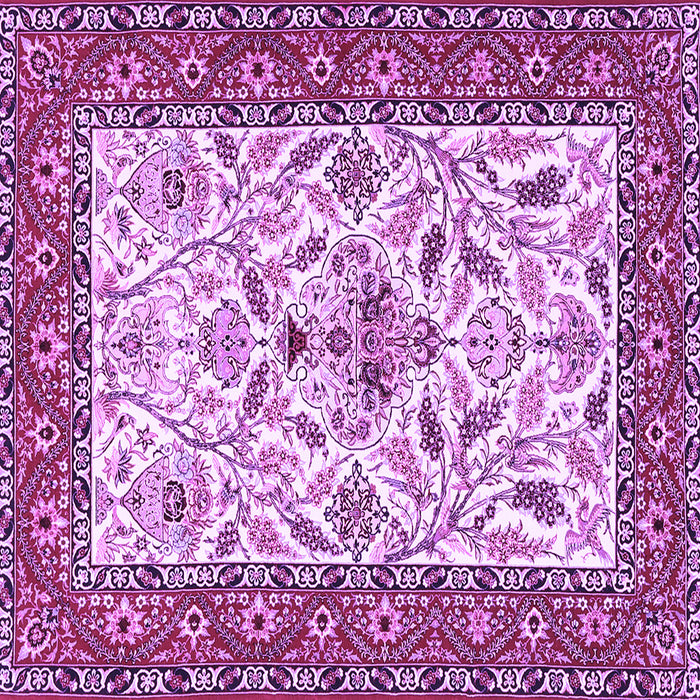 Square Animal Purple Traditional Rug, tr3524pur