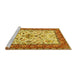 Sideview of Machine Washable Animal Yellow Traditional Rug, wshtr3524yw