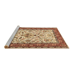 Sideview of Machine Washable Animal Brown Traditional Rug, wshtr3524brn