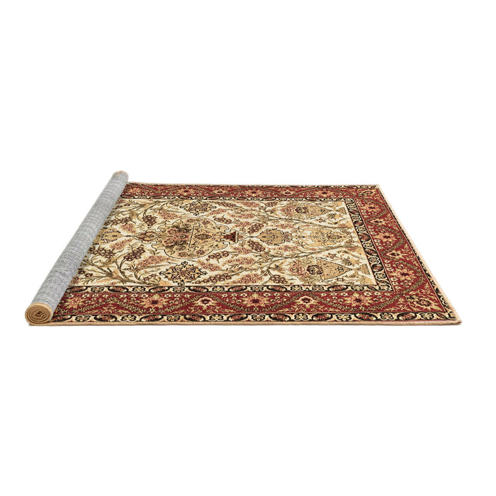 Sideview of Machine Washable Animal Brown Traditional Rug, wshtr3524brn