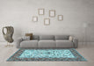 Machine Washable Animal Light Blue Traditional Rug in a Living Room, wshtr3524lblu