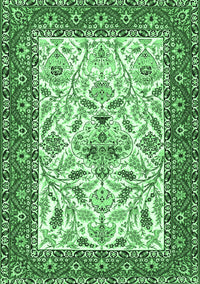 Animal Emerald Green Traditional Rug, tr3524emgrn