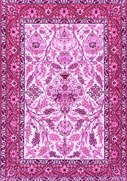 Animal Pink Traditional Rug, tr3524pnk