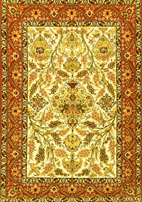 Animal Yellow Traditional Rug, tr3524yw