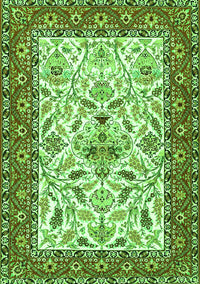 Animal Green Traditional Rug, tr3524grn