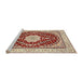 Sideview of Machine Washable Traditional Brown Rug, wshtr3525