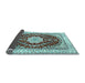 Sideview of Medallion Light Blue Traditional Rug, tr3525lblu