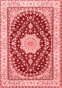 Medallion Red Traditional Rug, tr3525red