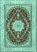 Medallion Turquoise Traditional Rug, tr3525turq