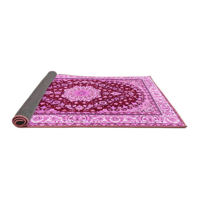 Sideview of Medallion Pink Traditional Rug, tr3525pnk