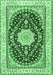 Medallion Emerald Green Traditional Rug, tr3525emgrn
