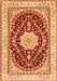 Medallion Orange Traditional Rug, tr3525org