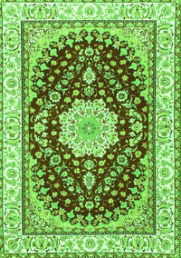 Medallion Green Traditional Rug, tr3525grn